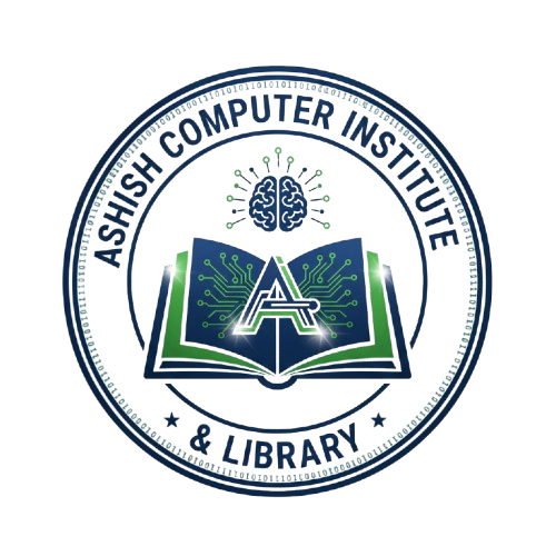 Ashish Computer Institute & Library Logo